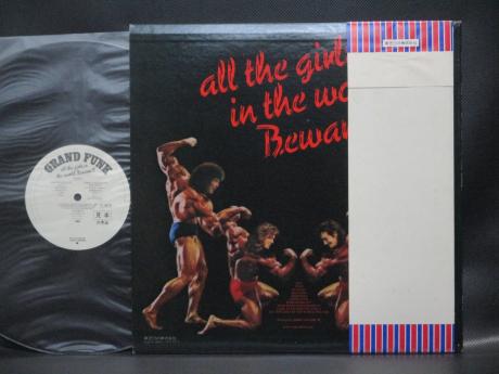 Grand Funk Railroad All the Girls in the World Beware Japan Orig. PROMO LP OBI WHITE LABEL