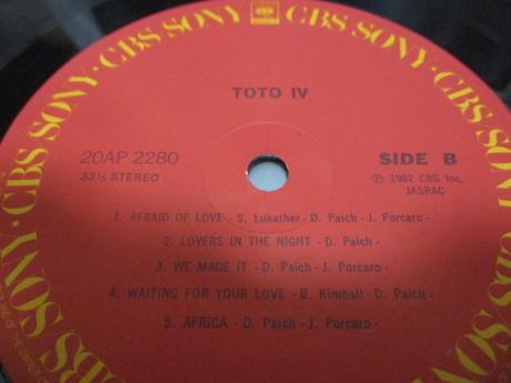 TOTO Toto IV Japan Orig. LP OBI INSERT