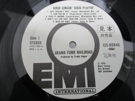 Grand Funk Railroad Good Singin’ Good Playin’ Japan Orig. PROMO LP OBI WHITE LABEL