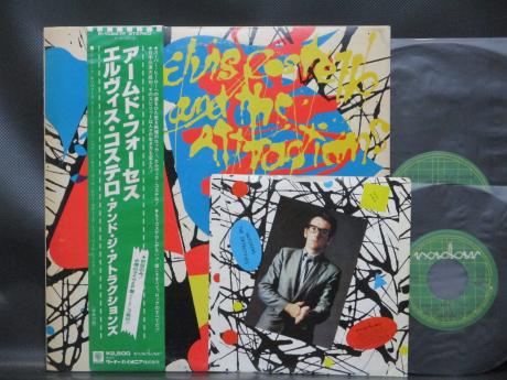 Elvis Costello Armed Forces Japan Orig. LP OBI + 3 Track EP 7"