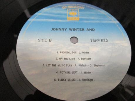 Johnny Winter And S/T Japan LTD LP RED OBI