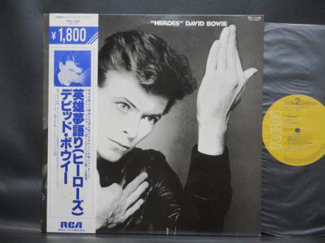 David Bowie Heroes Japan Rare LP OBI INSERT