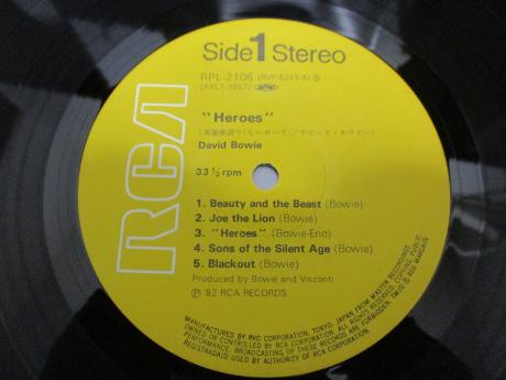 David Bowie Heroes Japan Rare LP OBI INSERT