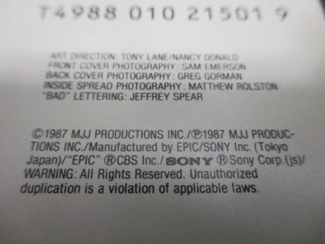 Michael Jackson Bad Japan Orig. LP OBI INSERT