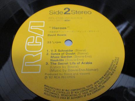 David Bowie Heroes Japan Rare LP INSERT