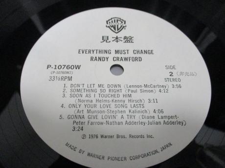 Randy Crawford Everything Must Change Japan Orig. PROMO LP OBI WHITE LABEL