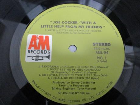 Joe Cocker With A Little Help From My Friends Japan Orig. LP OBI G/F