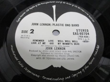 John Lennon Plastic Ono Band Japan Rare LP OBI
