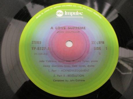 John Coltrane A Love Supreme Japan Rare LP OBI DISCOGRAPHY