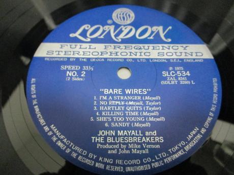 John Mayall Bare Wires Japan Rare LP RED OBI