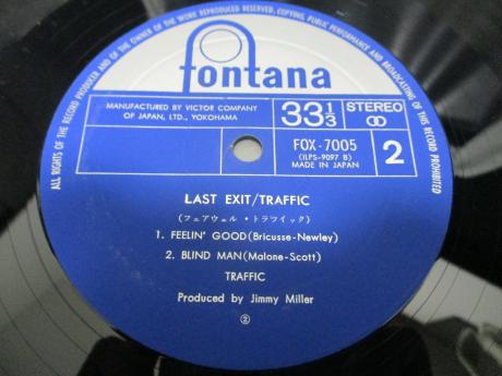 Traffic Last Exit Japan Orig. LP INSERT FONTANA
