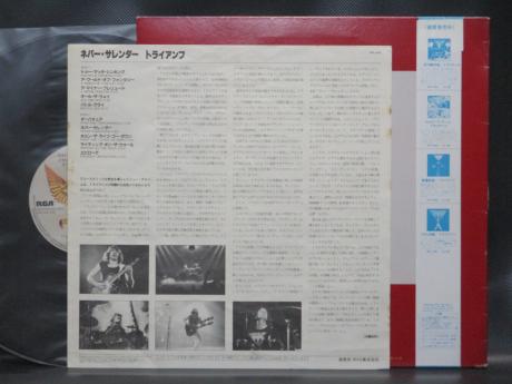 Triumph Never Surrender Japan Orig. LP OBI INSERT