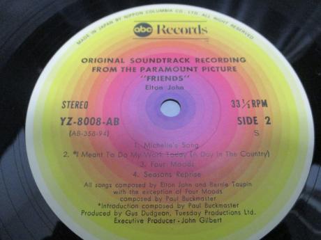 Elton John Friends ( OST ) Japan Rare LP OBI INSERT