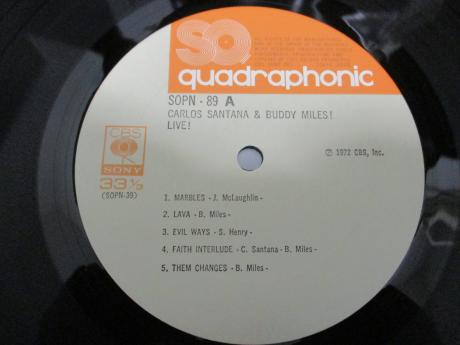 Carlos Santana & Buddy Miles Live Japan Quadraphonic 4CH LP OBI