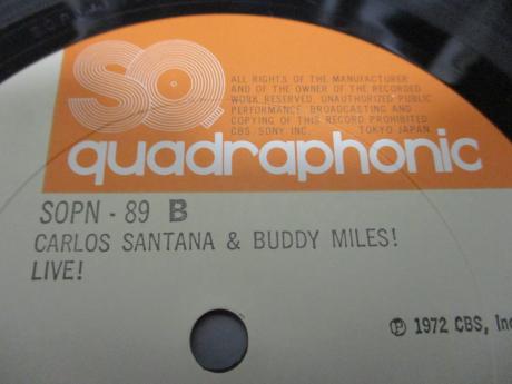 Carlos Santana & Buddy Miles Live Japan Quadraphonic 4CH LP OBI