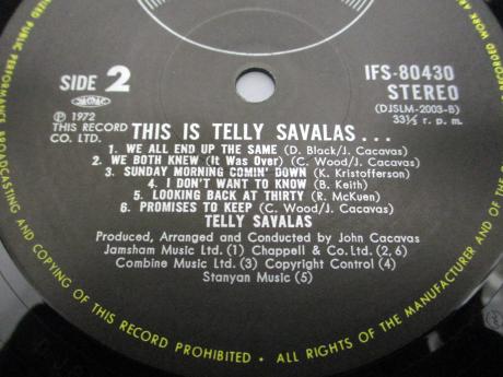 Telly Savalas This Is Telly Savalas Japan Orig. LP OBI DIF