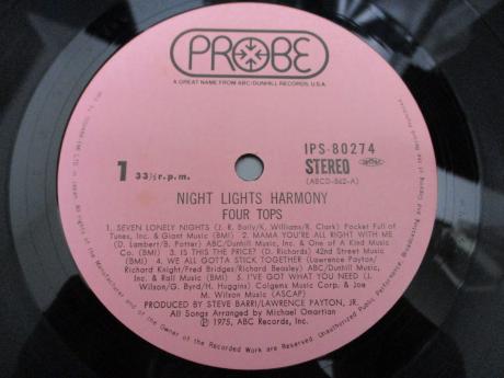 Four Tops Night Lights Harmony Japan Orig. LP OBI
