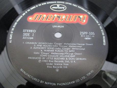 John Cougar Mellencamp Uh-Huh Japan Orig. LP OBI