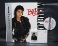 Michael Jackson Bad Japan Orig. LP OBI STAINED GLASS POSTCARD